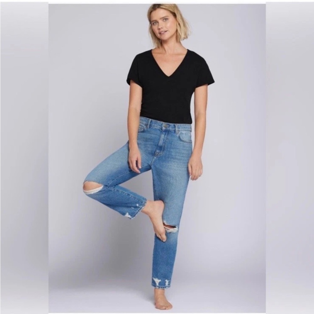 NWT Current/Elliott The Boyfriend Jeans Original Fit in Cloudburst Wash Sz 26